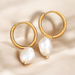 Boucles d'oreilles créoles à breloques en perles