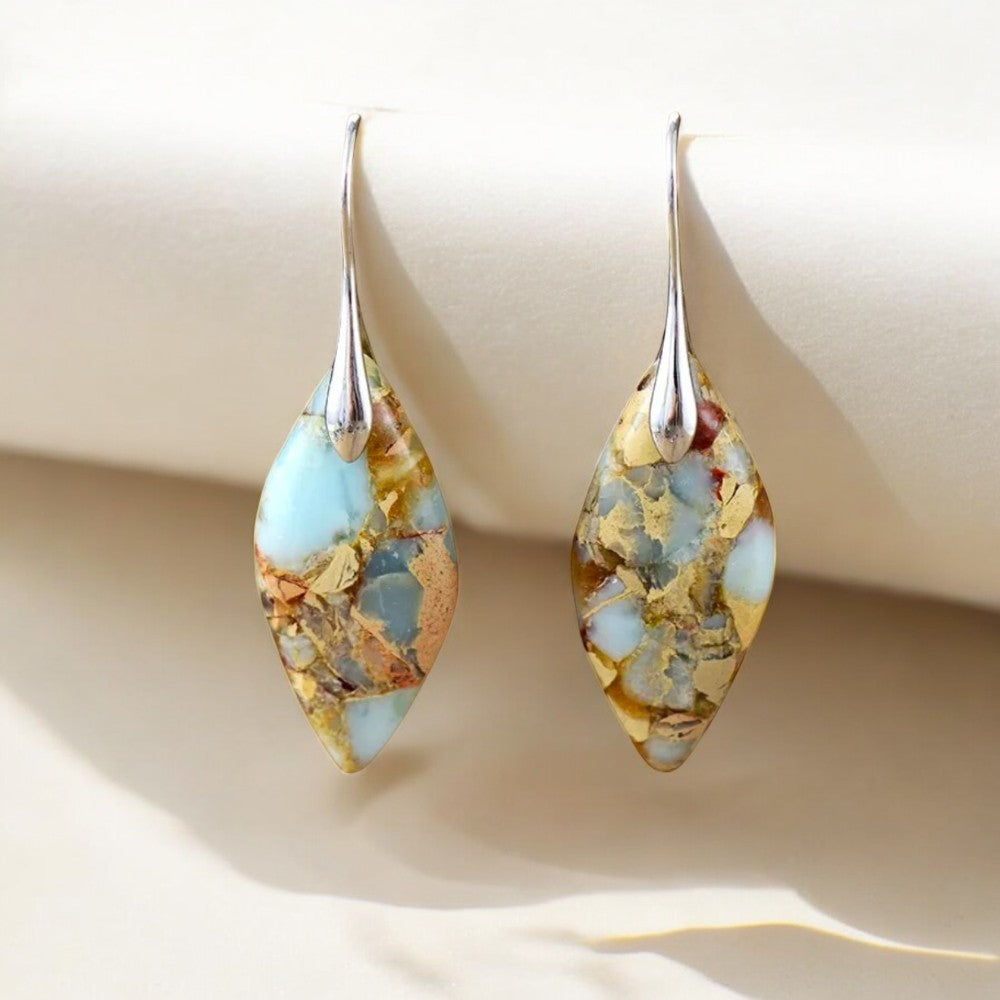 Boucles d'oreilles Terra Hues Leaves Jasper