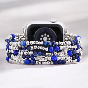Azure Serenity Zilveren Stretch Apple Watch Band