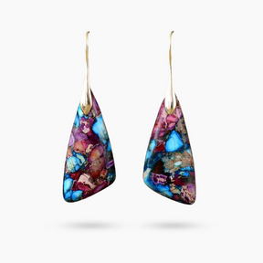 Mauvy Glamour Jasper Oorbellen