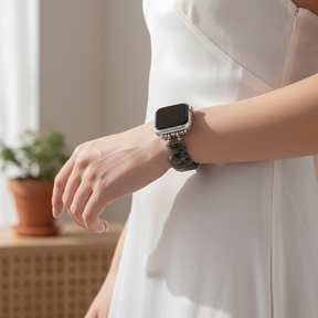 Mitternachts-Balance-Stein-Stretch-Armband für Apple Watch