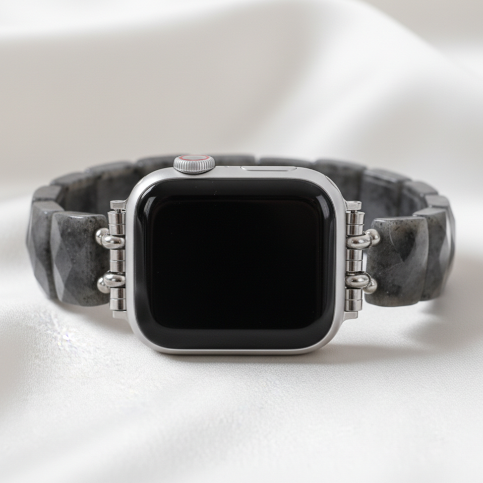Mitternachts-Balance-Stein-Stretch-Armband für Apple Watch