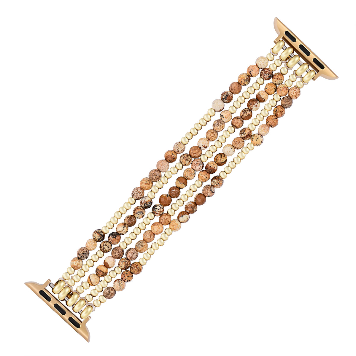 Golden Earth Jasper Stretch Apple Watch-band