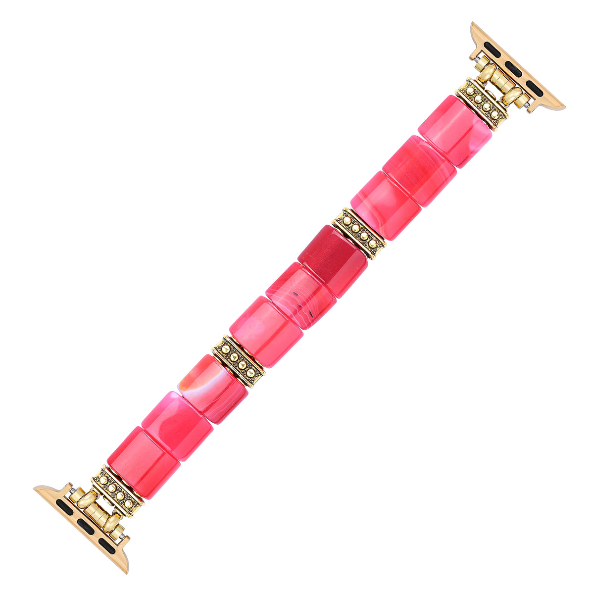 Ruby Essence Achat Stretch Apple Watch Armband