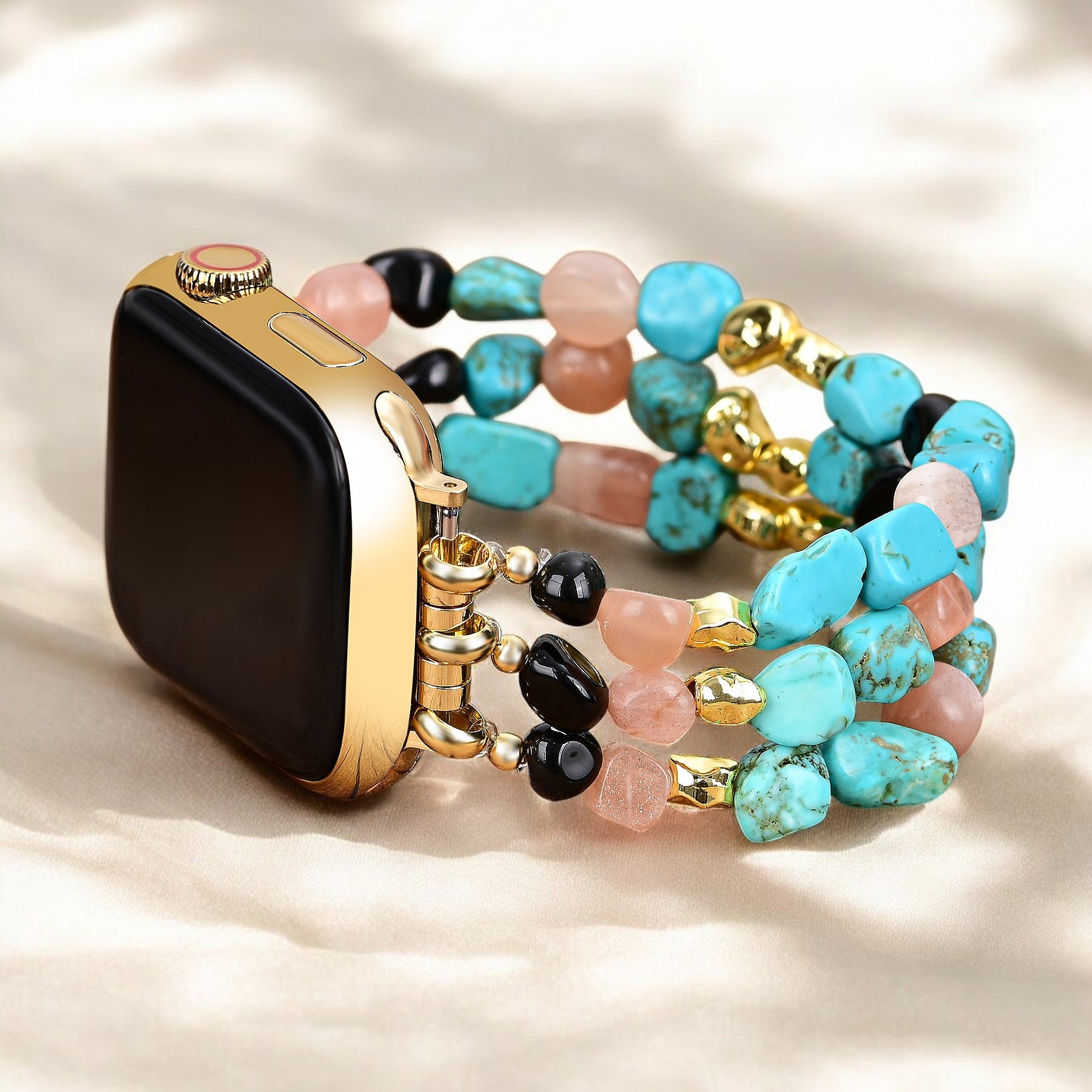 Desert Oasis Stone Stretch Apple Watch Bandje