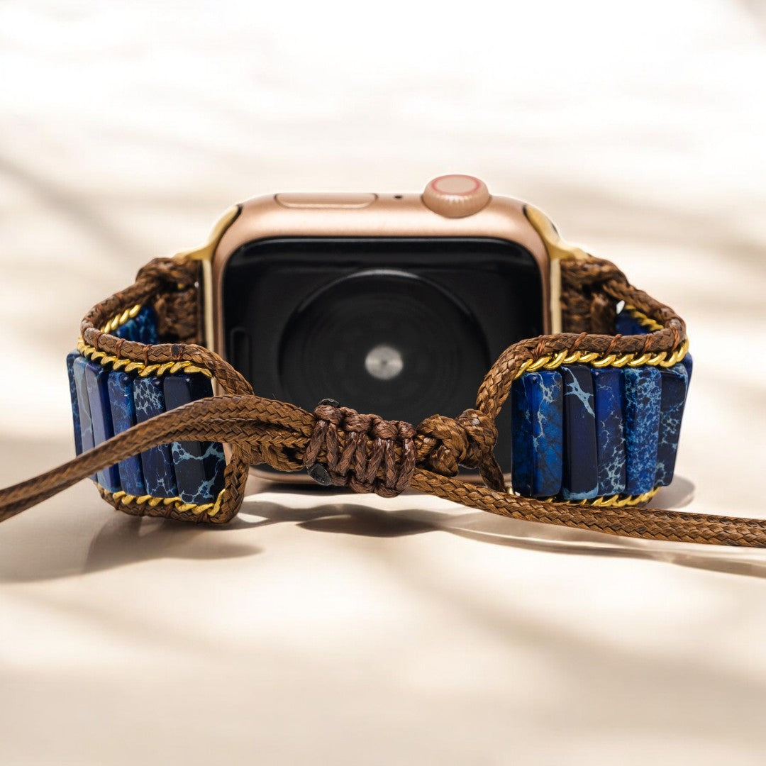 Bracelet Apple Watch en lapis-lazuli azur