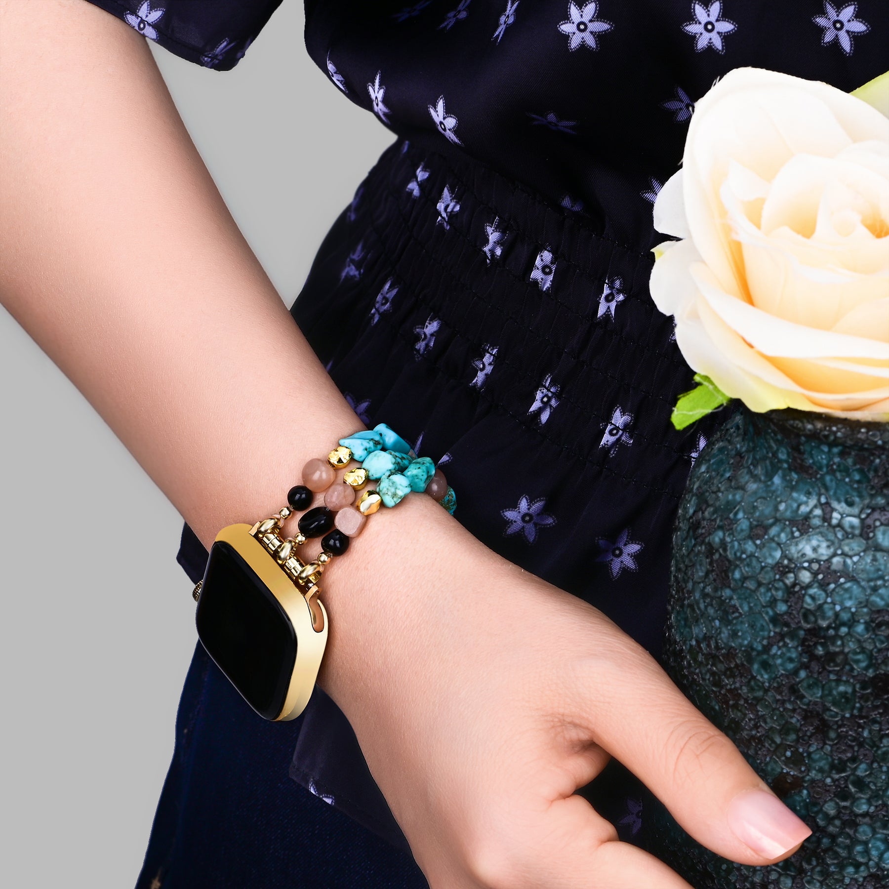 Desert Oasis Stone Stretch Apple Watch Bandje
