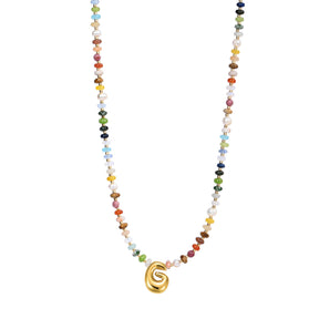 Multicolor bubbelletter ketting