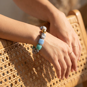 Ozeannebel-Mix-Armband mit groben Gliedern