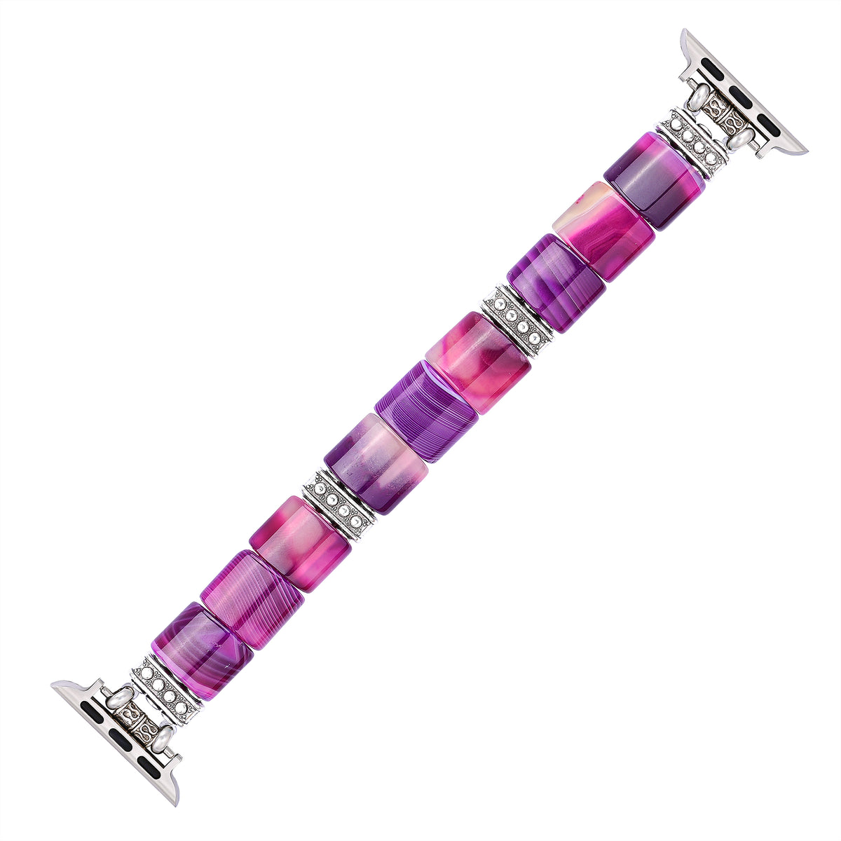 Amethyst Aura Achat Stretch Apple Watch Armband