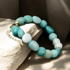 Bracelet en Amazonite Maritime