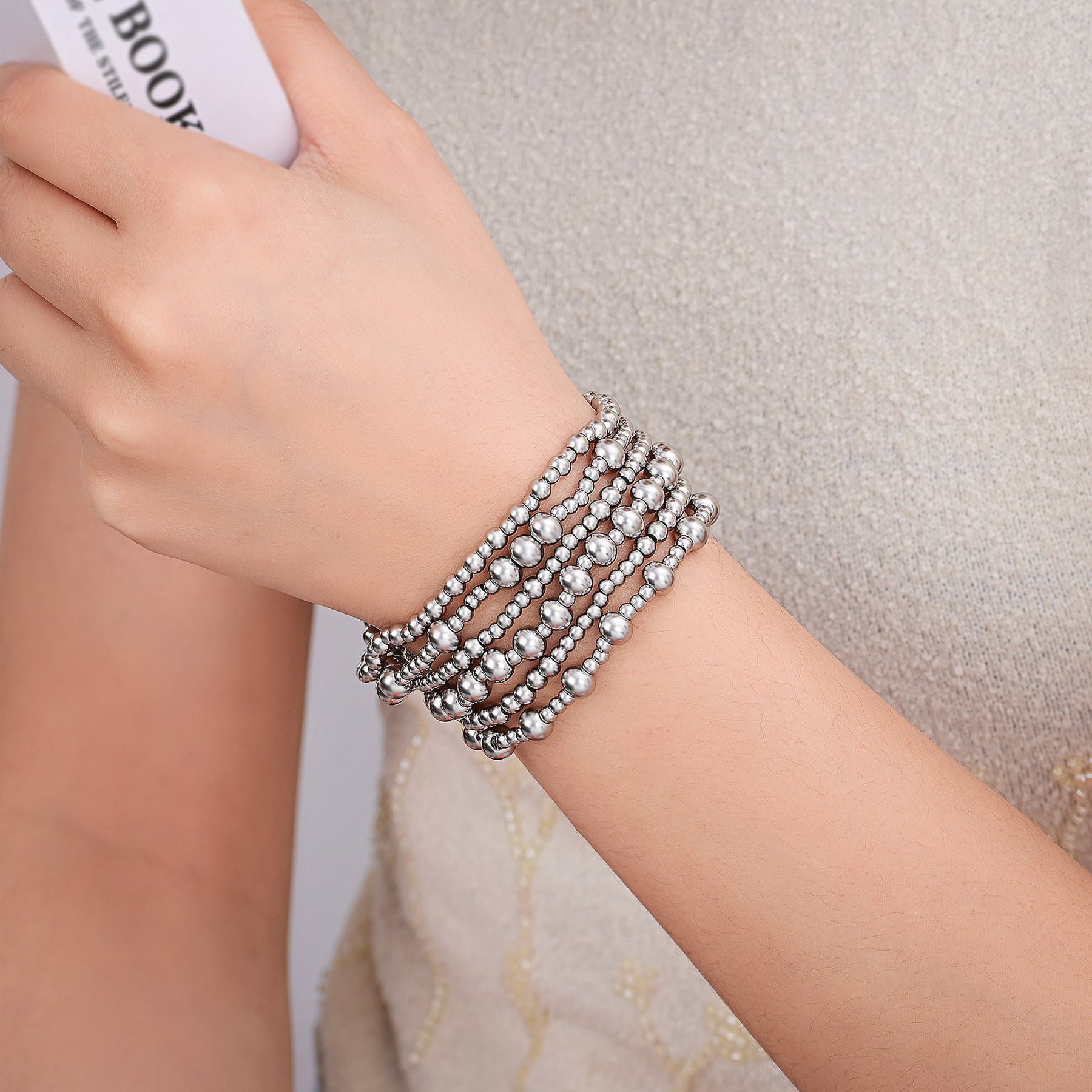 Ensemble de bracelets en platine Demure