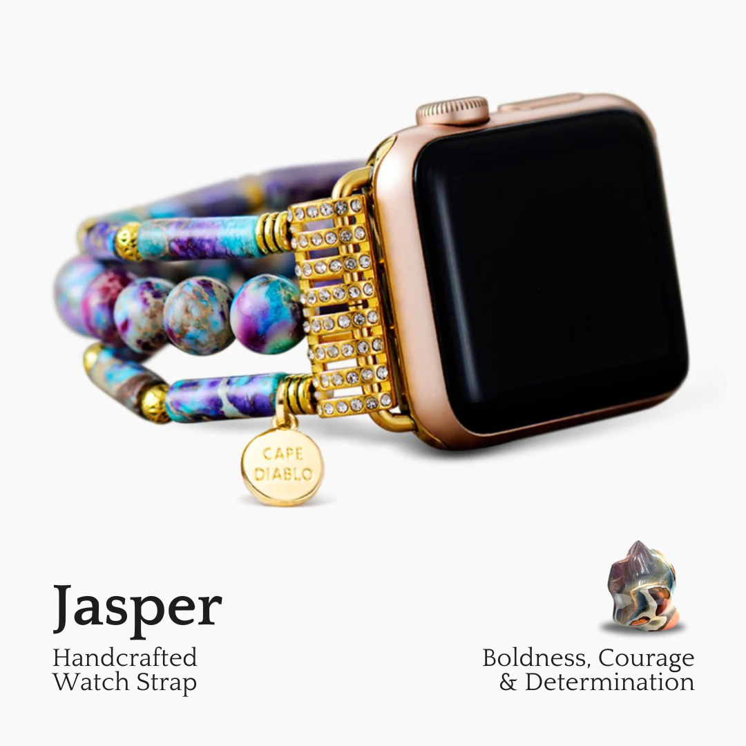 Bracelet de montre Apple extensible en jaspe pervenche