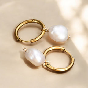 Boucles d'oreilles créoles à breloques en perles