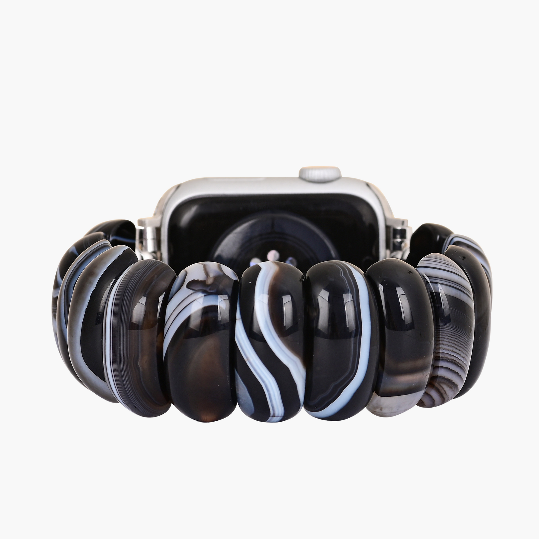 Silver Ember Stretch Apple Watch Band