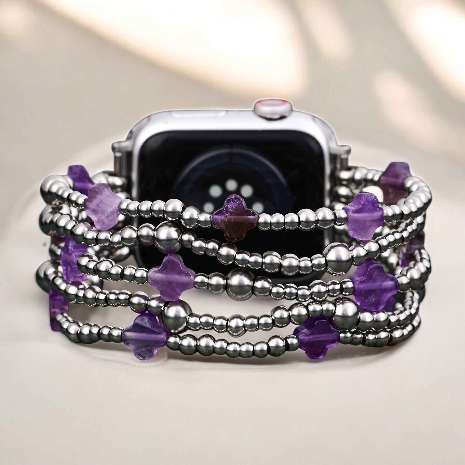 Celestial Charm Cross Stretch Apple Watch Armband