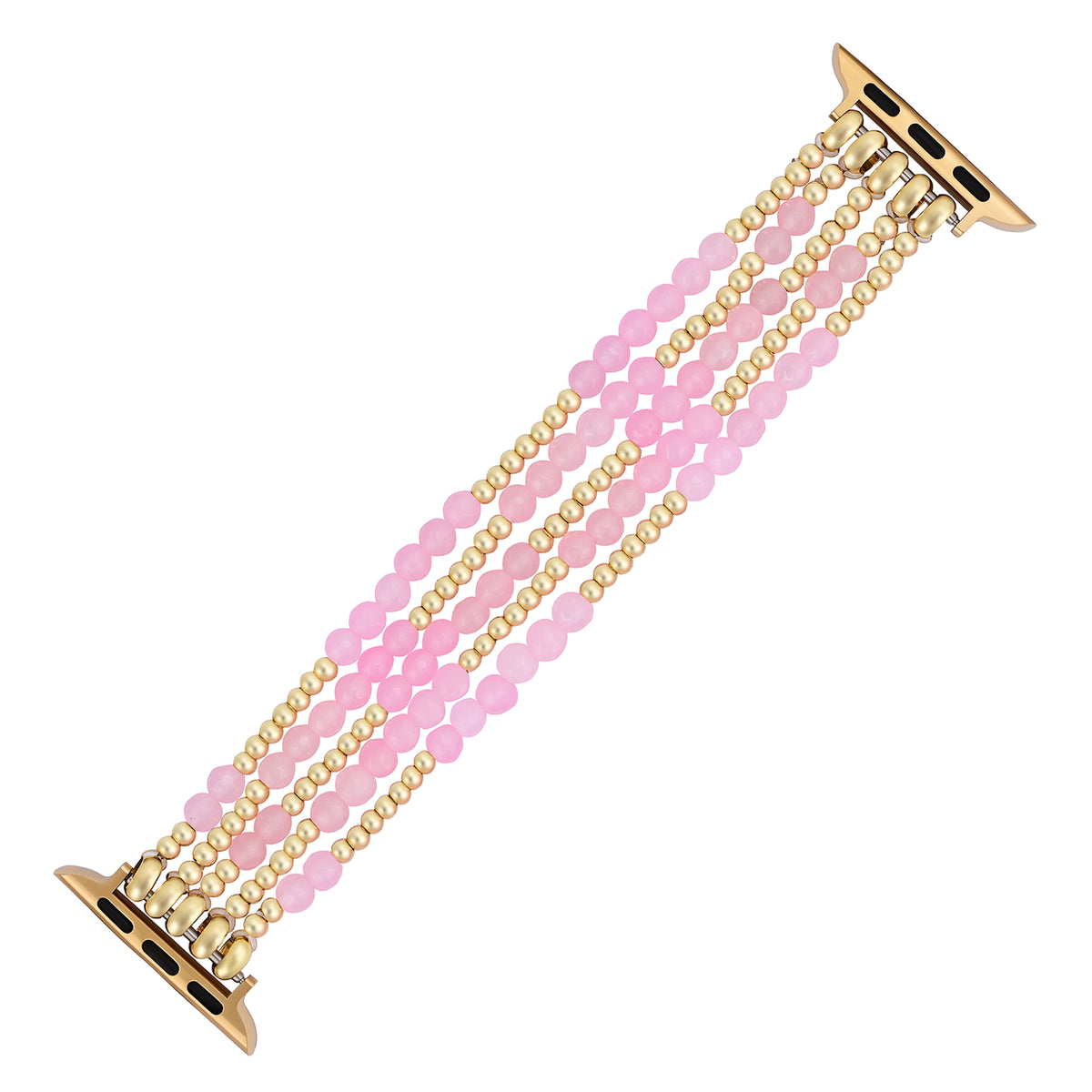 Rosequarz-Strahlkraft Stretch Apple Watch Armband