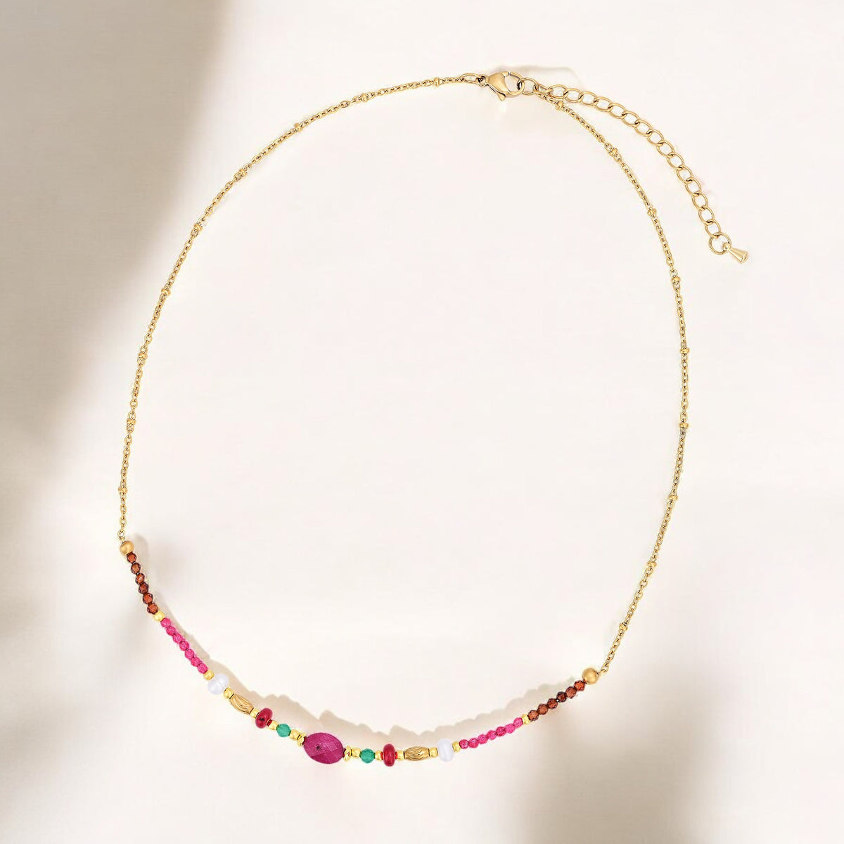 Collier Harmonie en Jade Rubis