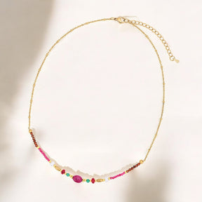Collier Harmonie en Jade Rubis