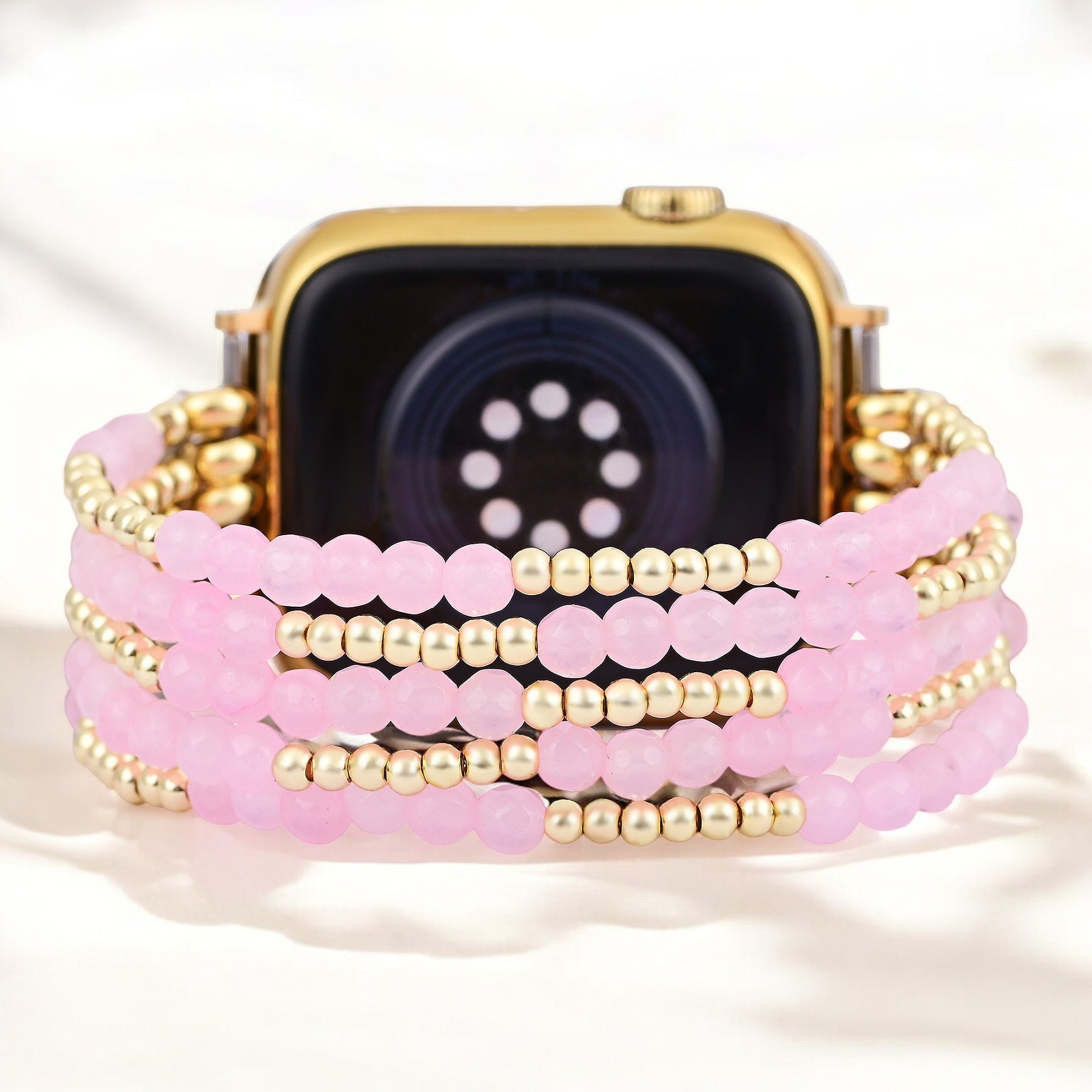 Rose Quartz Radiance Stretch Apple Watch-band