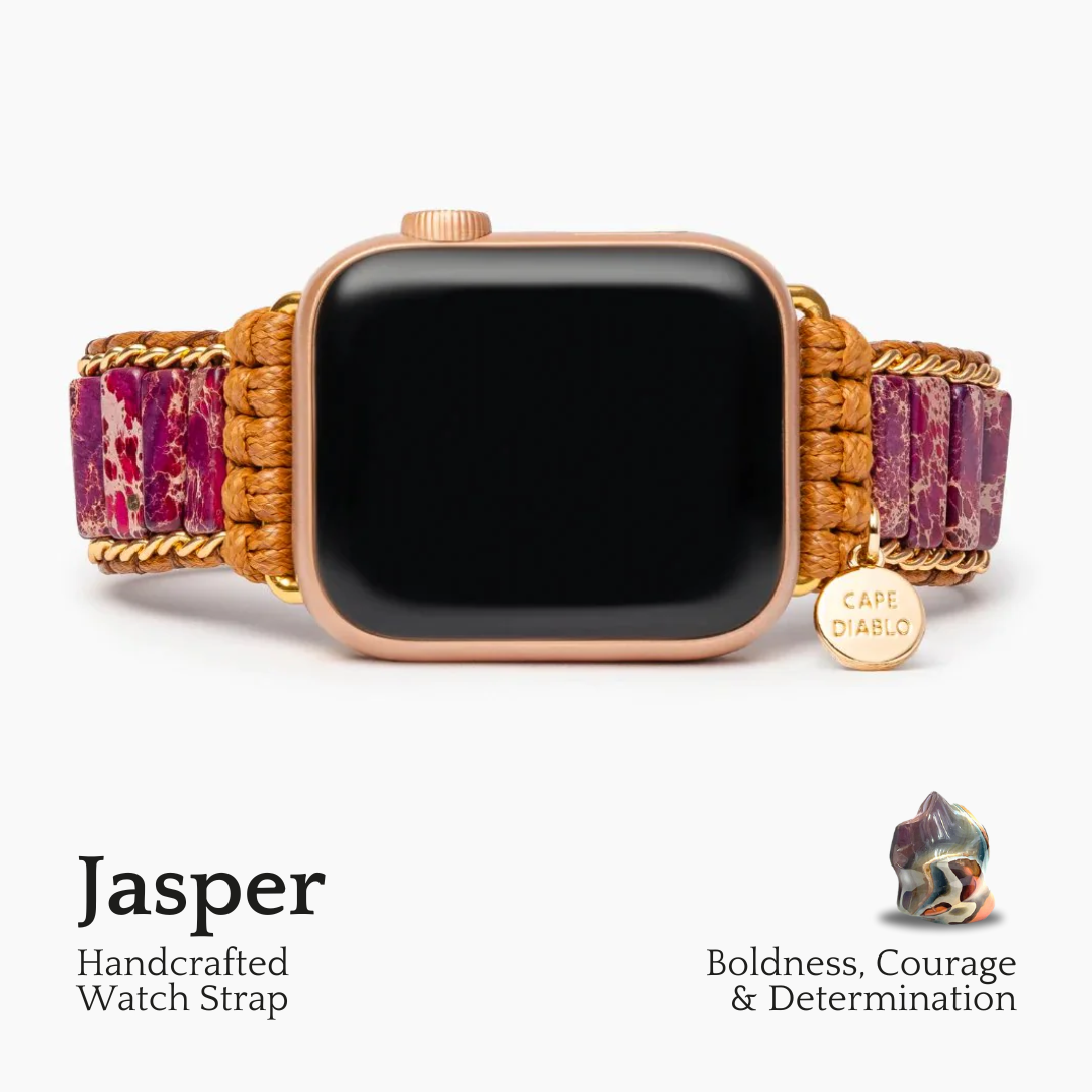 Apple Watch Armband aus intensivem Imperial Jaspis