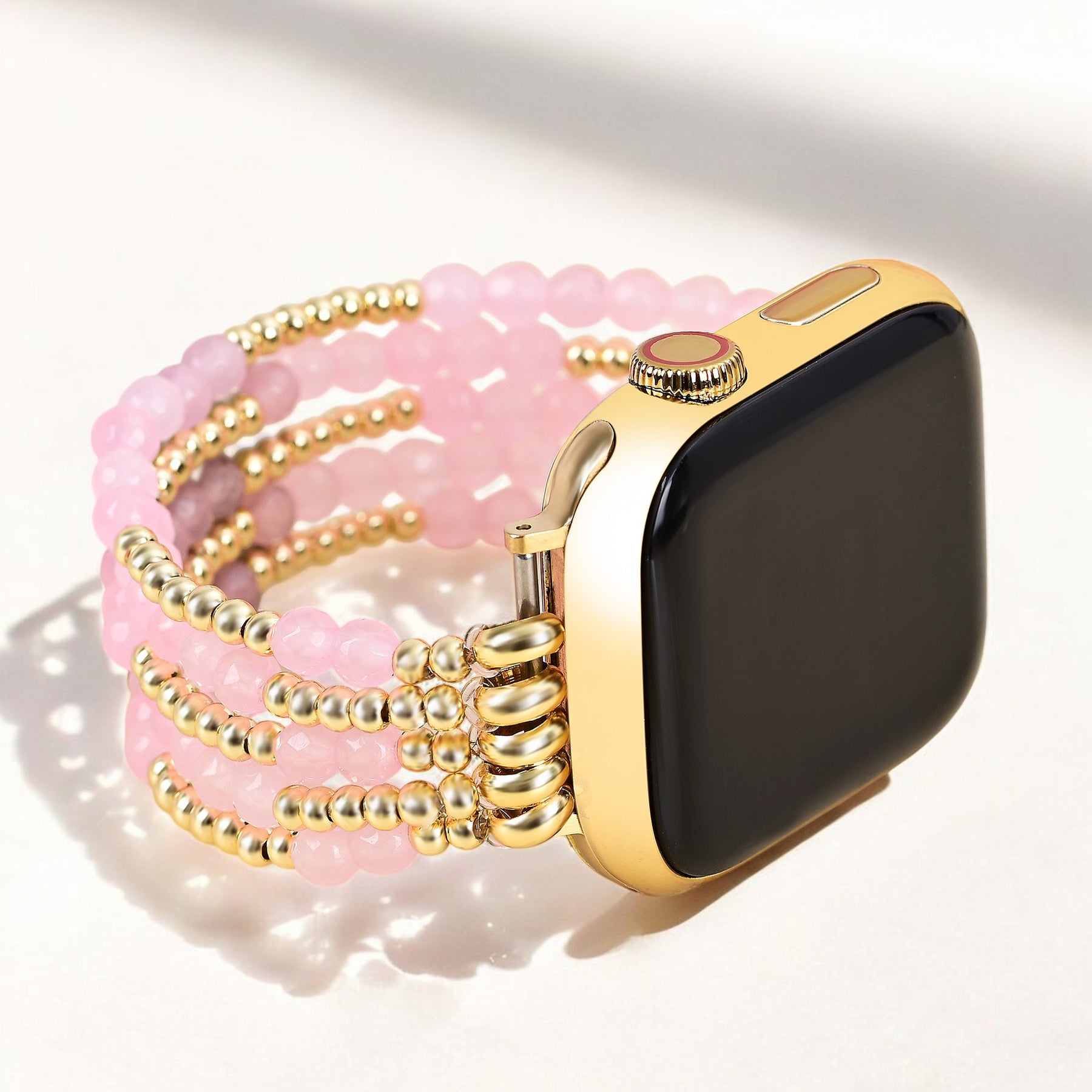 Rose Quartz Radiance Stretch Apple Watch-band