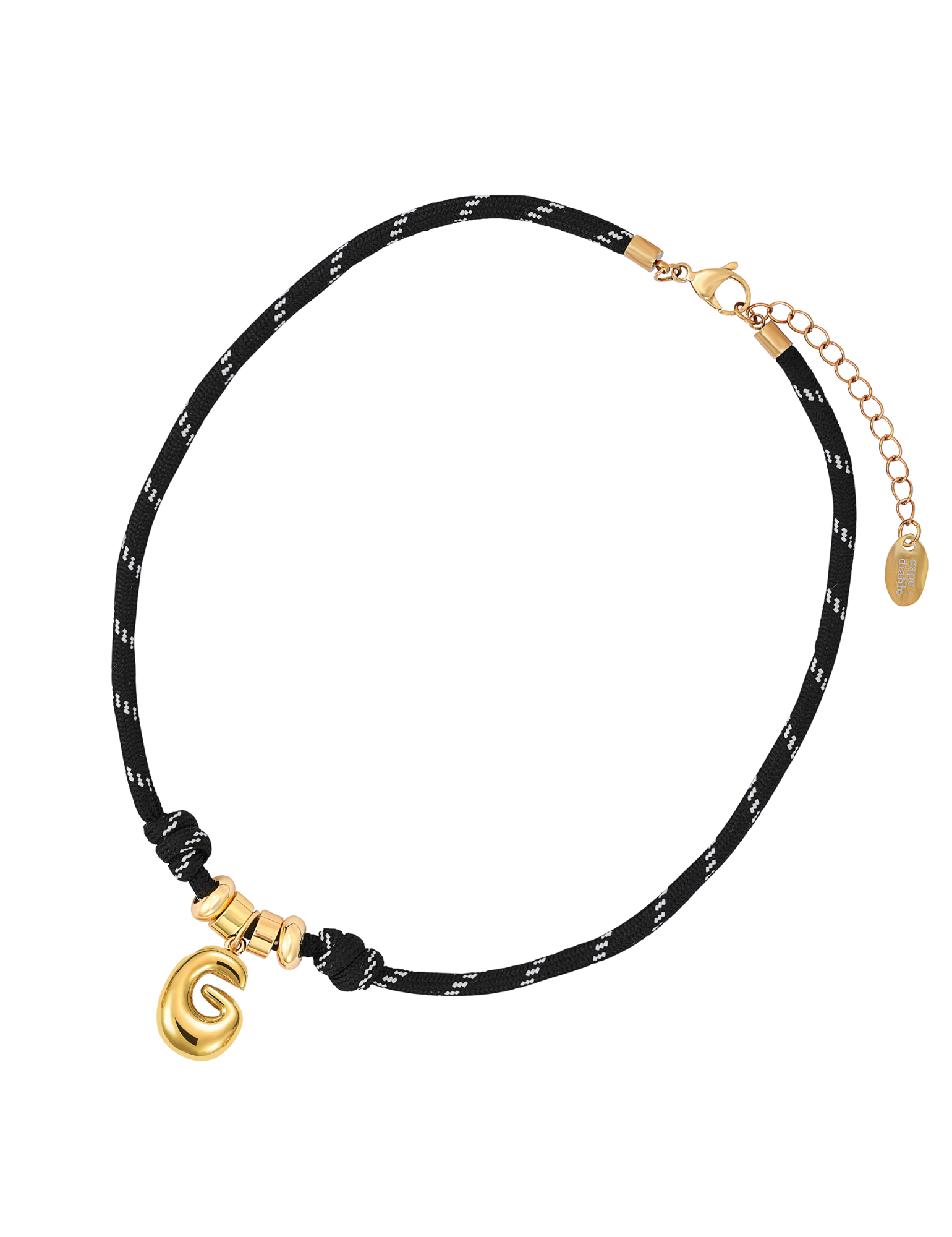 Gouden Bellenletter Touwketting