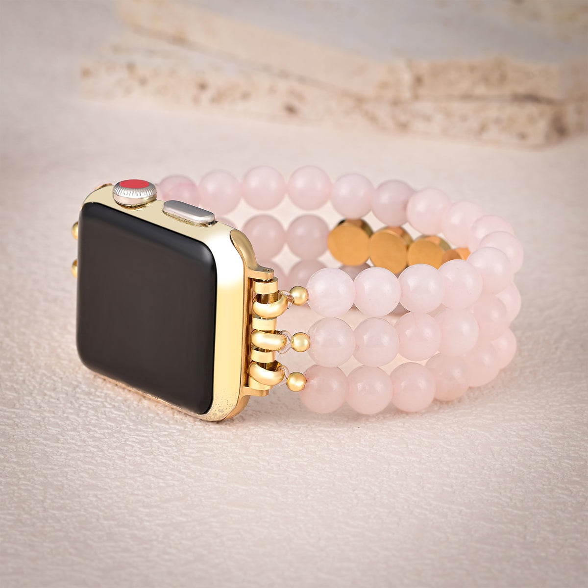 Bracelet Apple Watch Inspiration Amour Quartz Rose