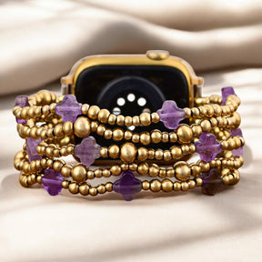 Purple Majesty Cross Stretch Apple Watch-bandje