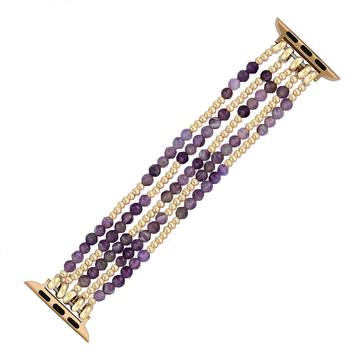 Golden Violet Amethyst Stretch Apple Watch Armband