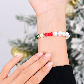 Weihnachtszauber Perlenarmband
