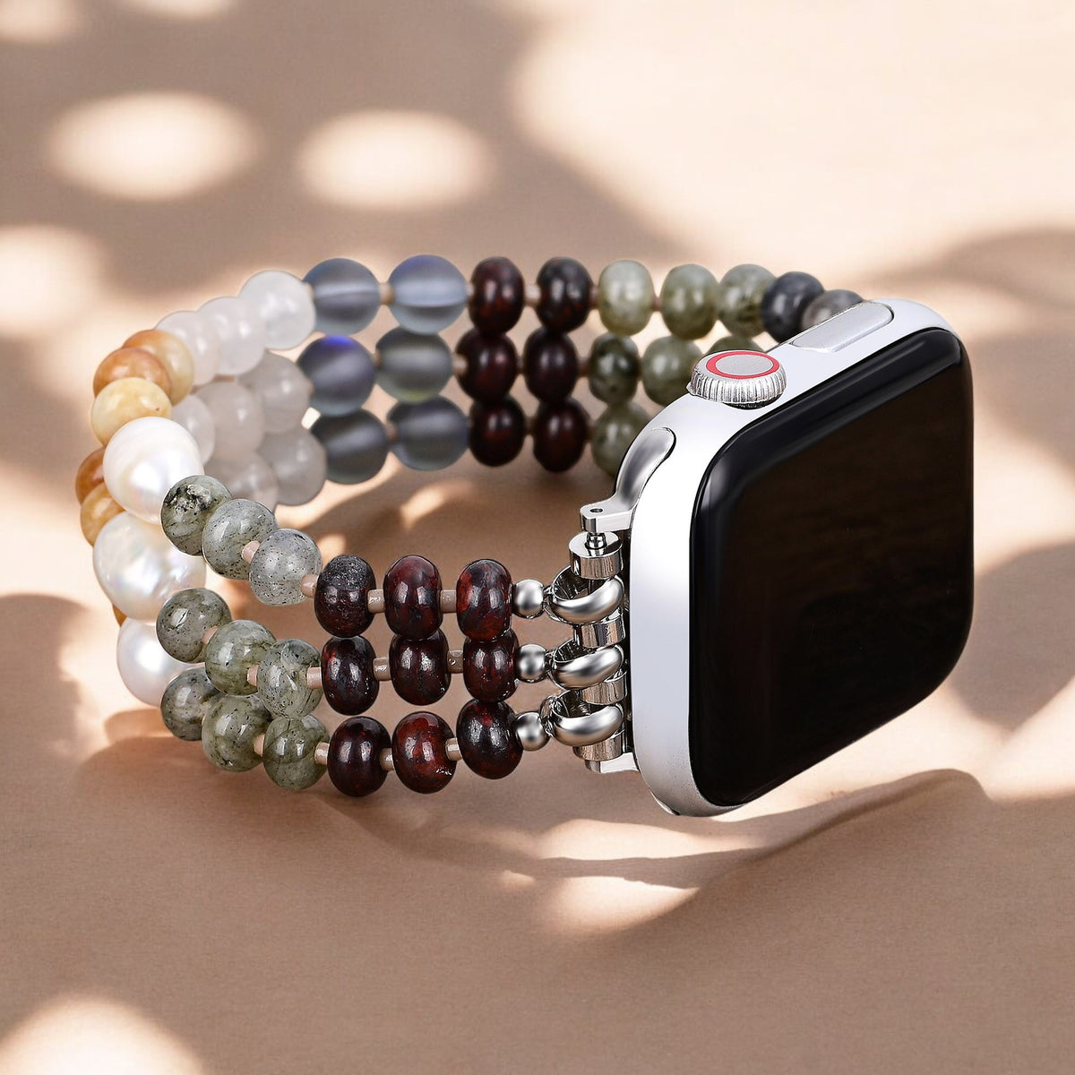 Bracelet Apple Watch en agate de dune éthérée