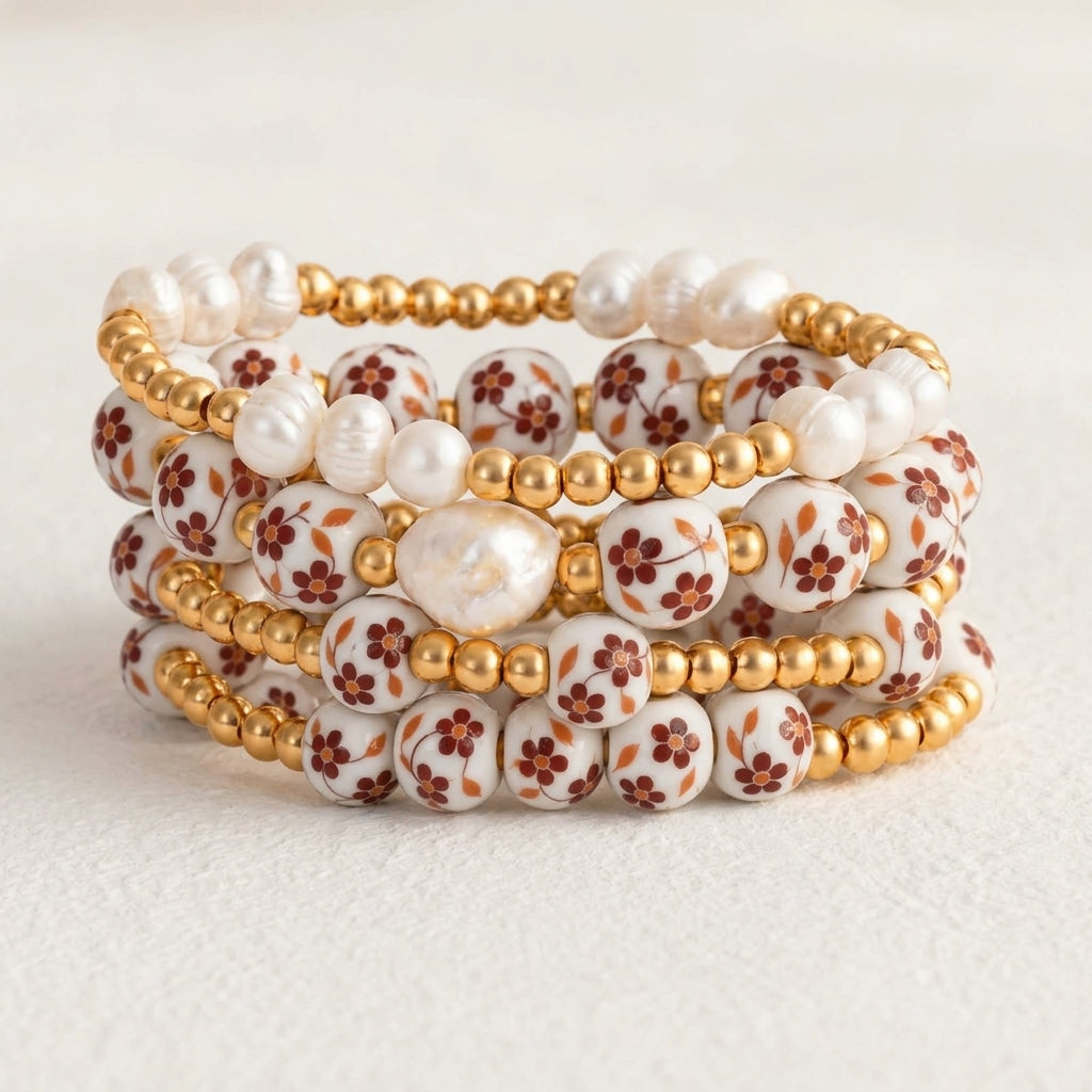 Porcelain Garden Autumn Blossom Armbandset