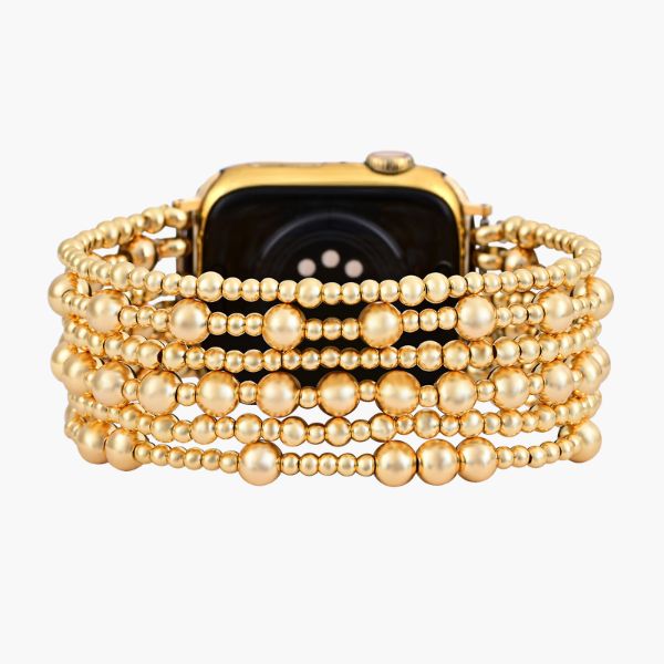 Gouden Bescheiden Stretch Apple Watch Bandje