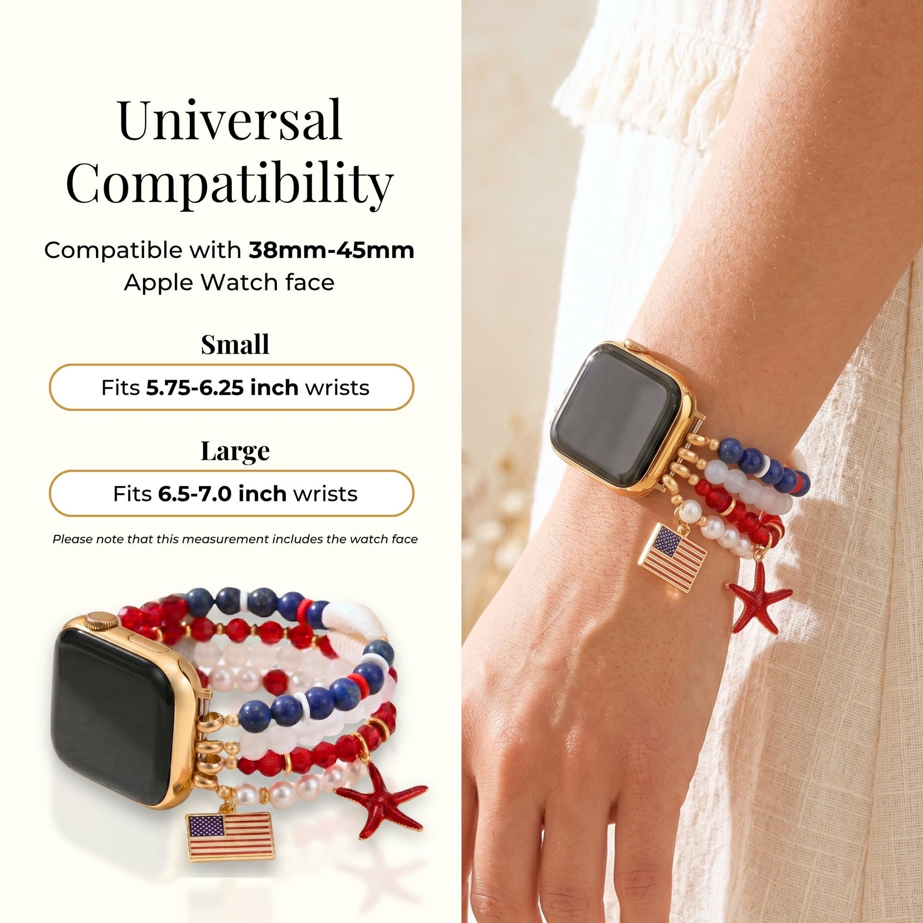 American Dream Stretch Apple Watch-bandje