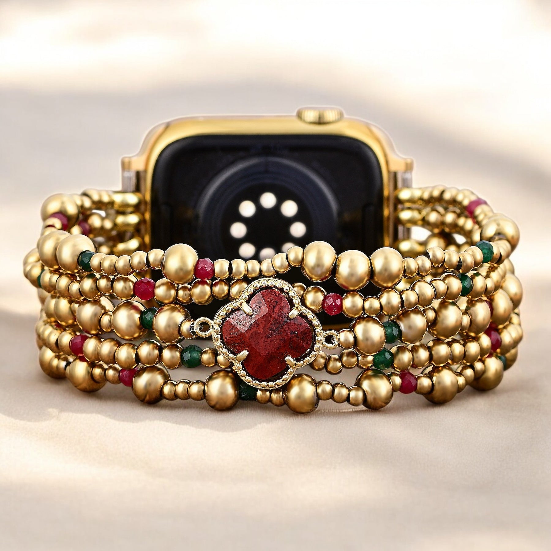 Holiday Lucky Clover Stretch Apple Watch-bandje