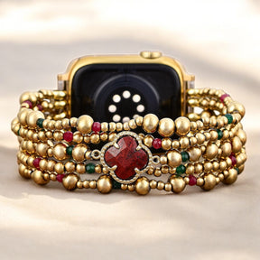 Holiday Lucky Clover Stretch Apple Watch-bandje
