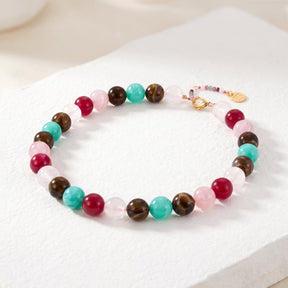 Chunky turquoise kralenketting