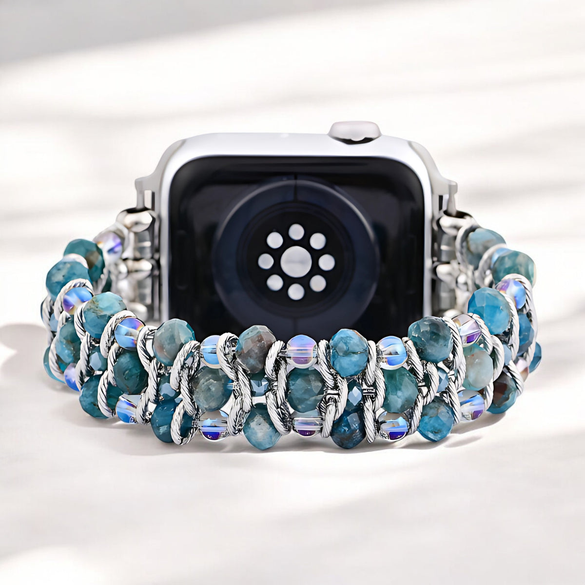 Apatiet Azure Gevlochten Apple Watch Bandje