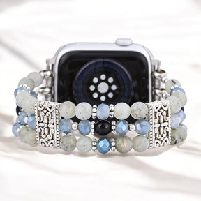 Bracelet Apple Watch en Labradorite Indigo Artisanal