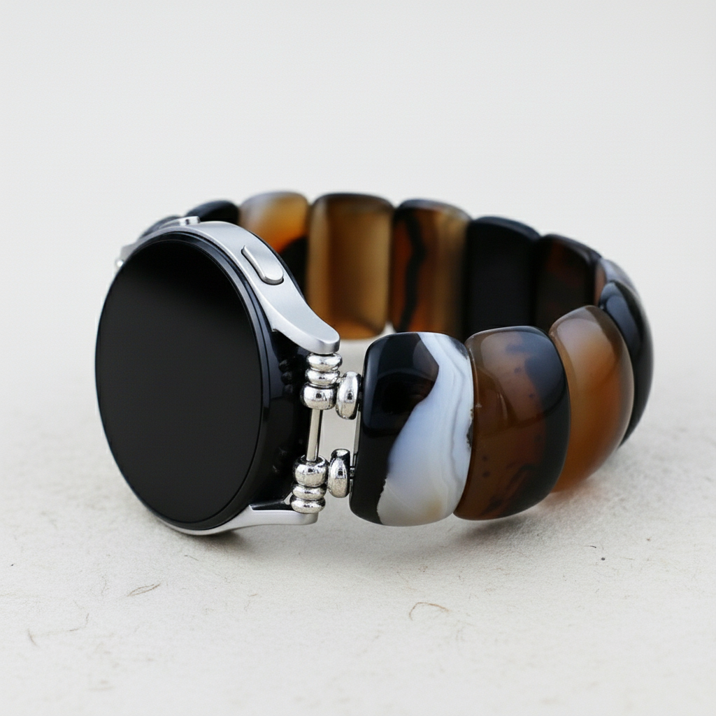 Bracelet extensible Bohemian Onyx Elegance pour Samsung Galaxy Watch