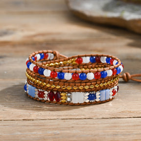 Armband met Amerikaanse trots wikkelstijl