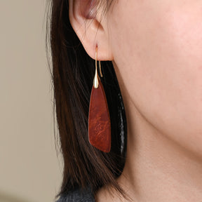 Boucles d'oreilles créoles à orbe tachetée Crimson Orbit