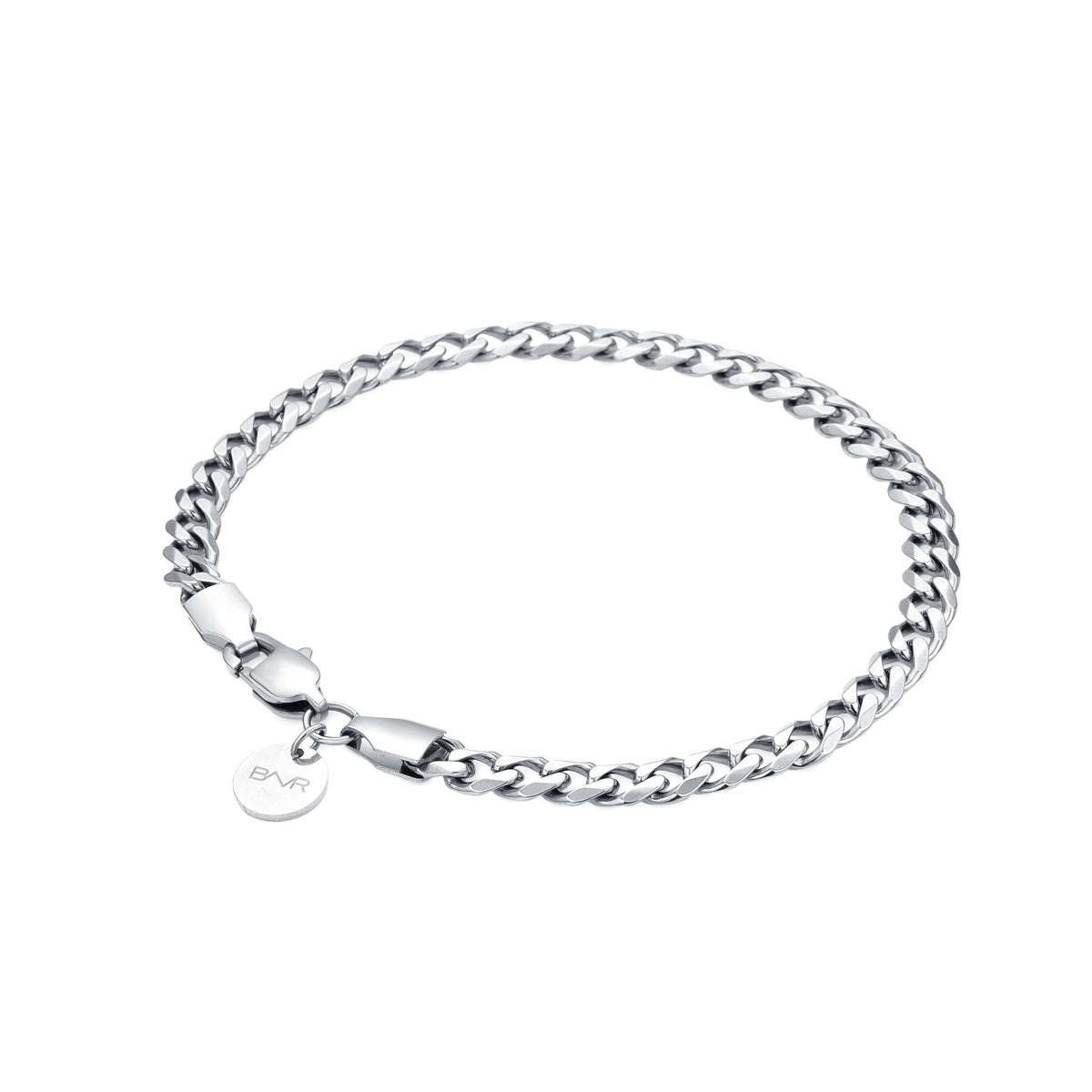 Bracelet cubain (argent) 5 mm