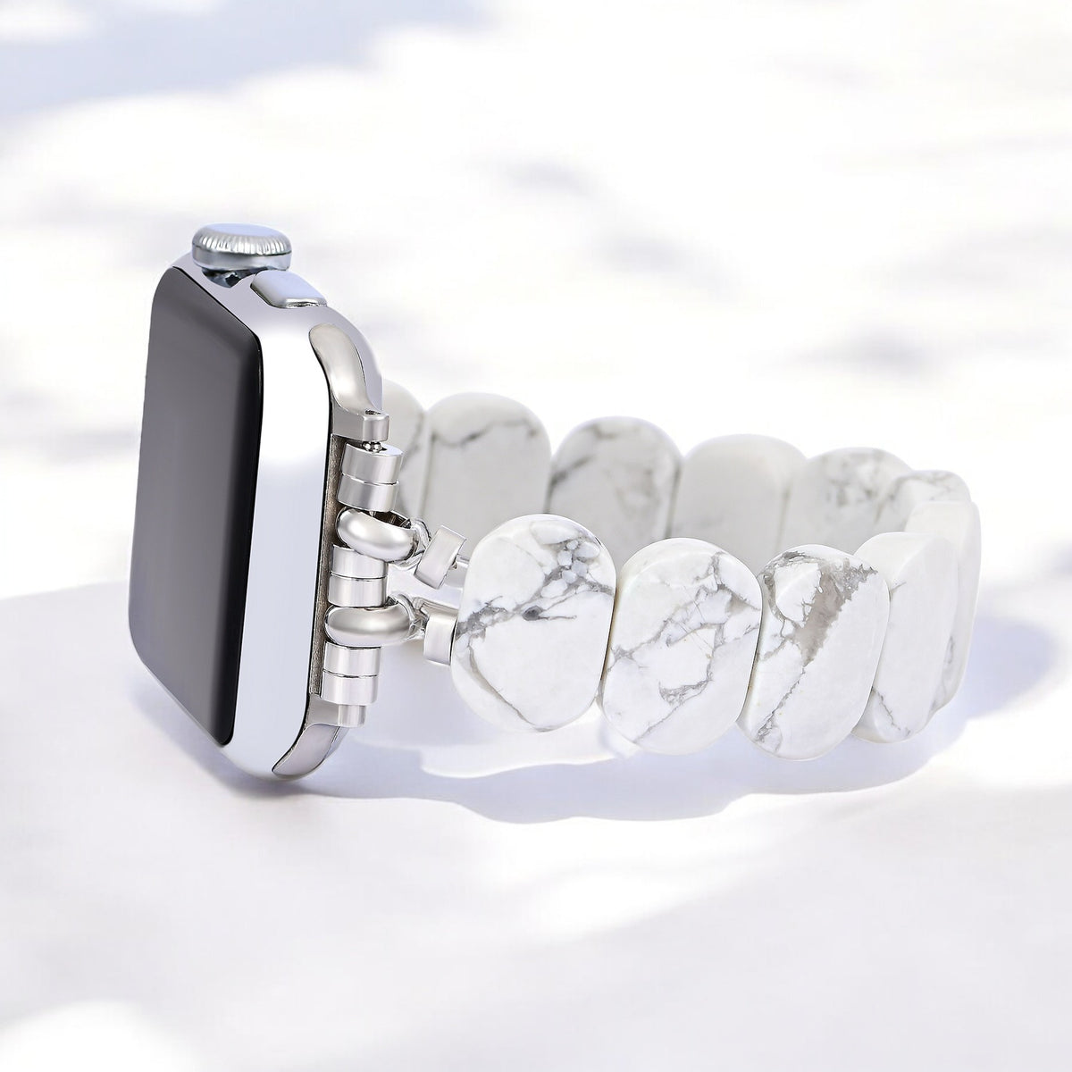 Verspieltes Howlite Stretch Apple Watch Armband