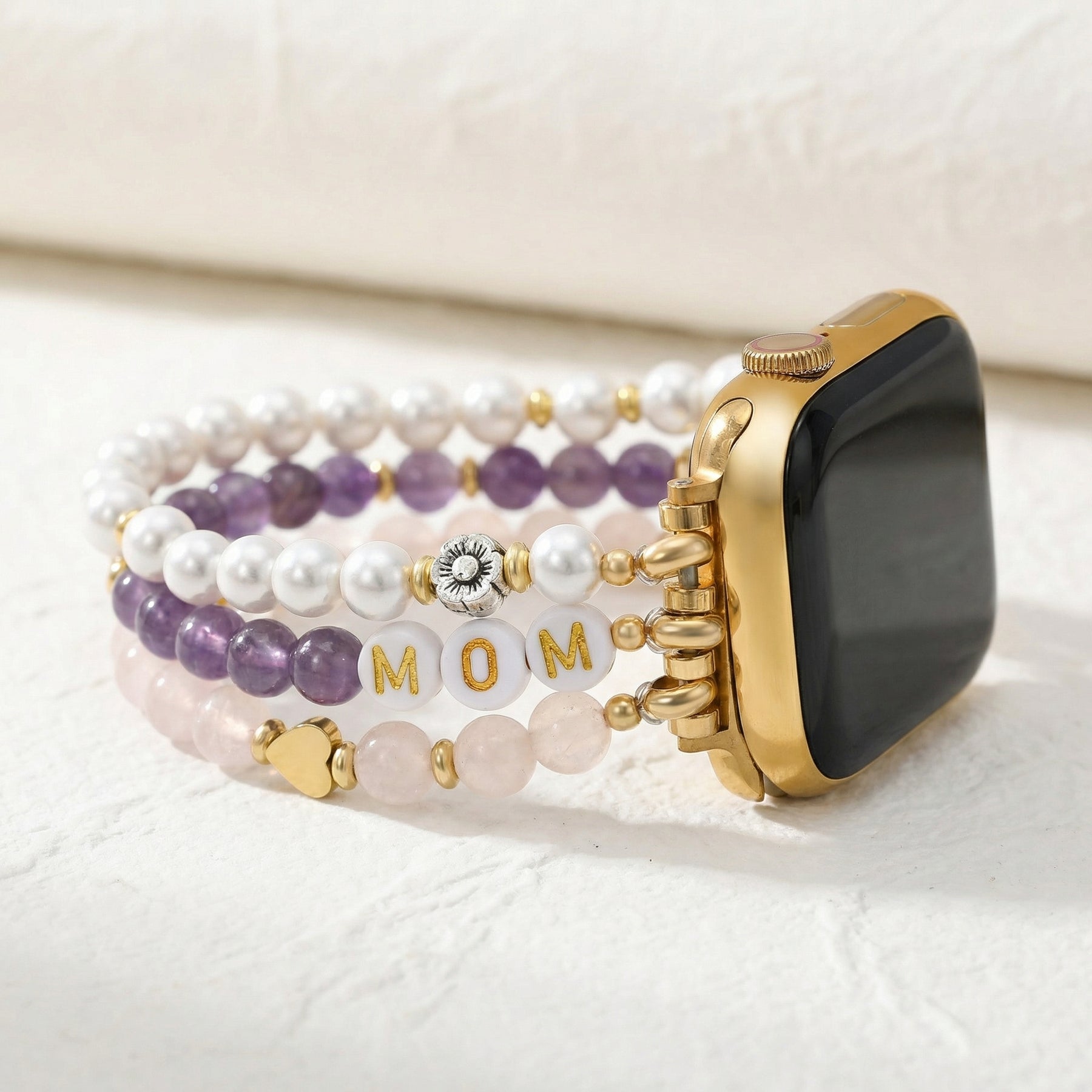 Ewige Liebe Amethyst Stretch Apple Watch Armband