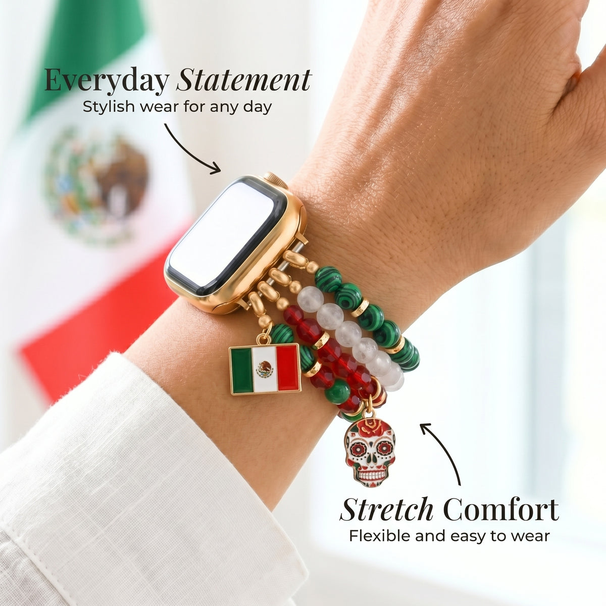 Viva México Stretch Apple Watch-bandje