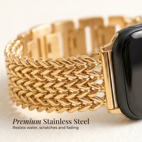Luxuriöses Apple Watch Armband aus Goldkette