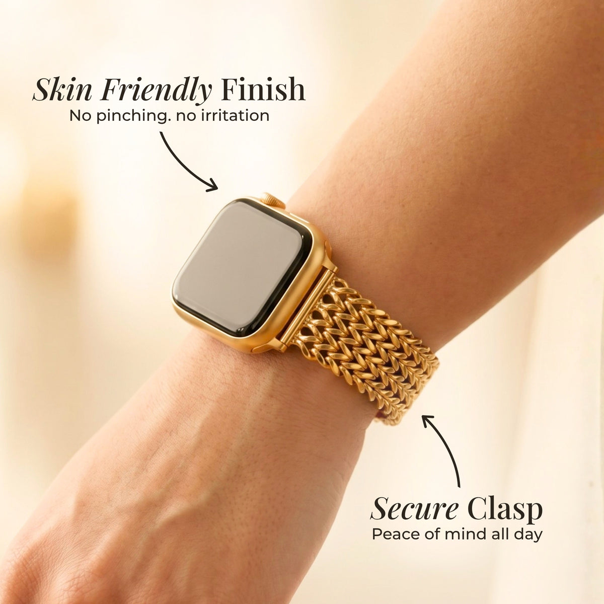 Gouden ketting luxe Apple Watch bandje
