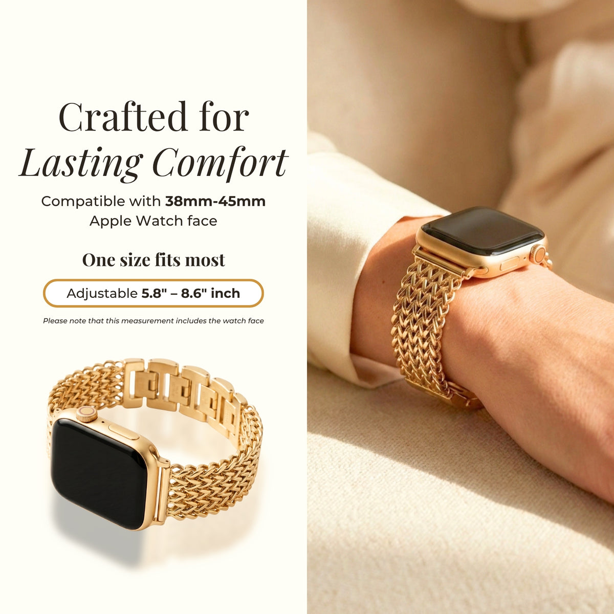 Gouden ketting luxe Apple Watch bandje